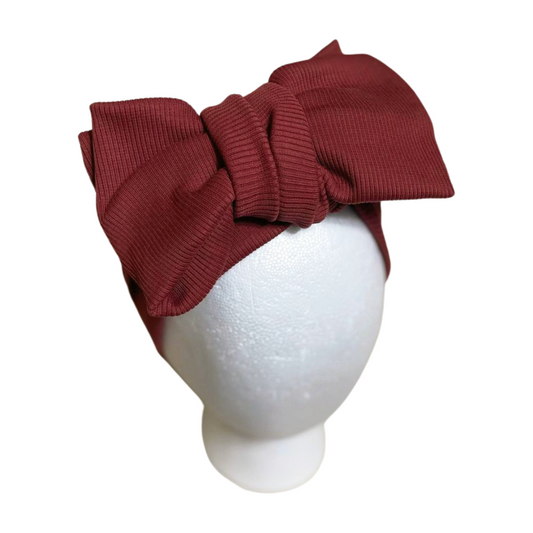 Oversized Headwrap - Maroon - Ev's Bowtique Shop